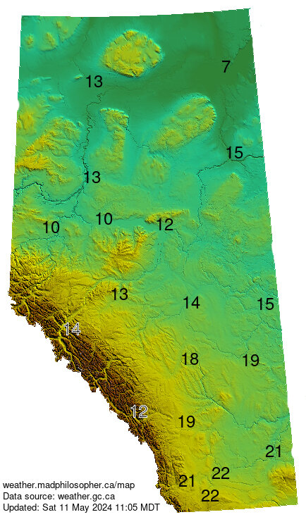 [Alberta Temperature Map]